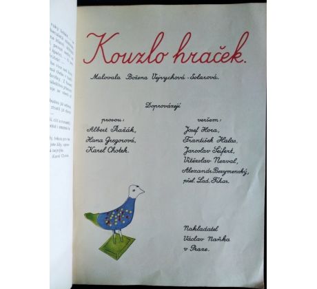 VEJRYCHOVÁ-SOLAROVÁ, B. Kouzlo hraček / PODPIS